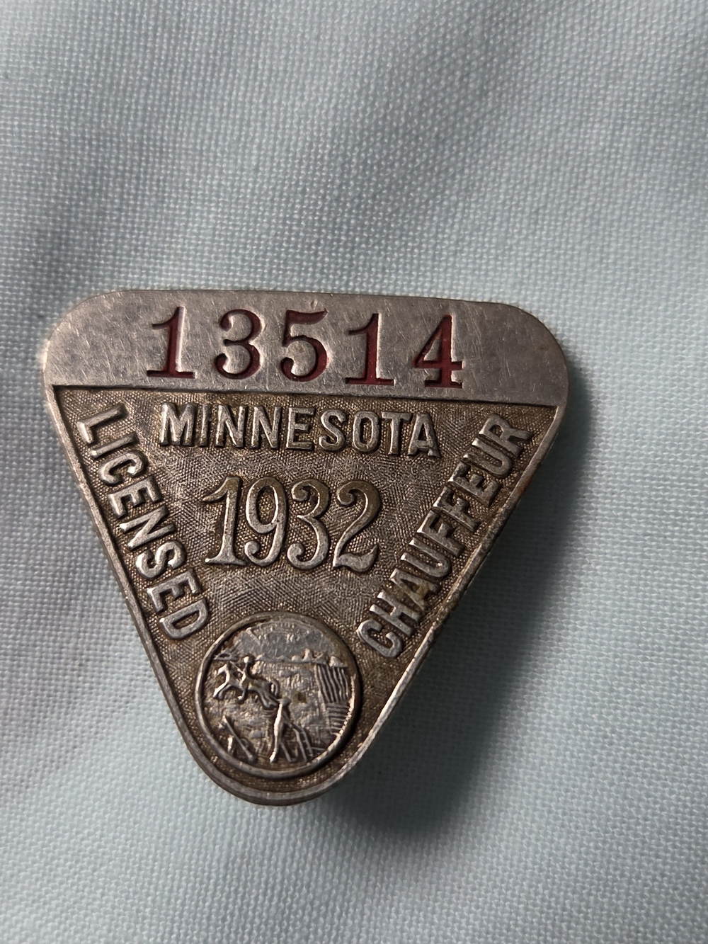 Vintage 1932 Minnesota Licensed Chauffeur Badge #1932 #cb2
